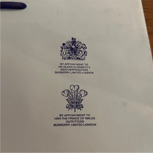 Burberry White and Blue Tote Bag - Picture 2 of 9